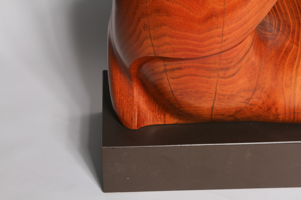 Bruce Johnson "New Beginnings" Carved Locust Wood Sculpture