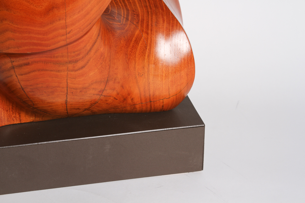 Bruce Johnson "New Beginnings" Carved Locust Wood Sculpture