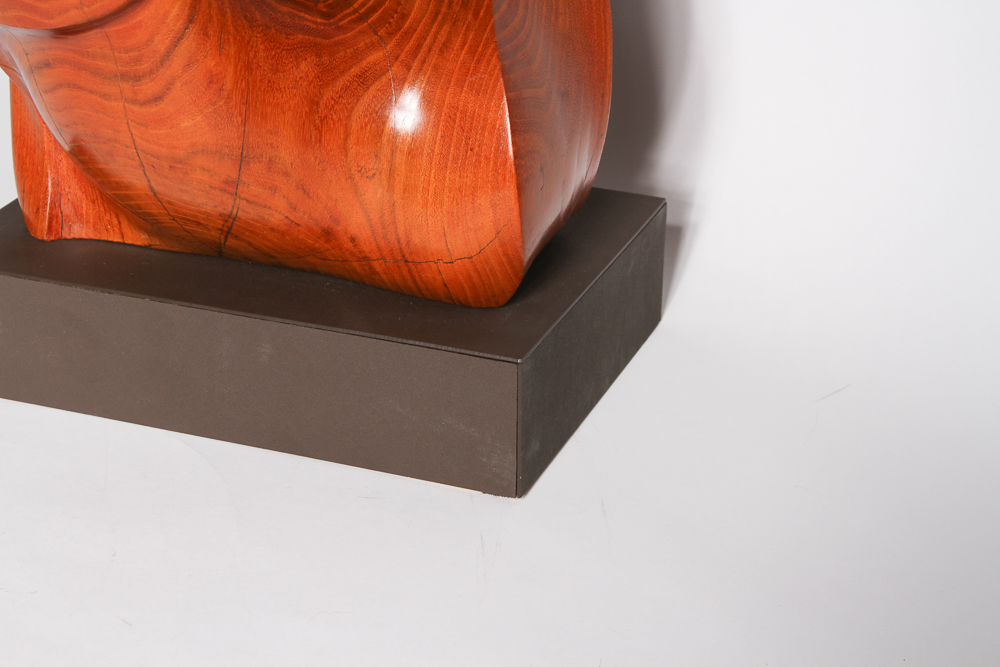 Bruce Johnson "New Beginnings" Carved Locust Wood Sculpture