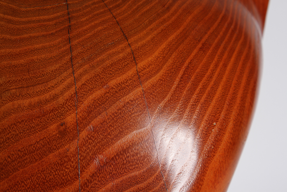 Bruce Johnson "New Beginnings" Carved Locust Wood Sculpture