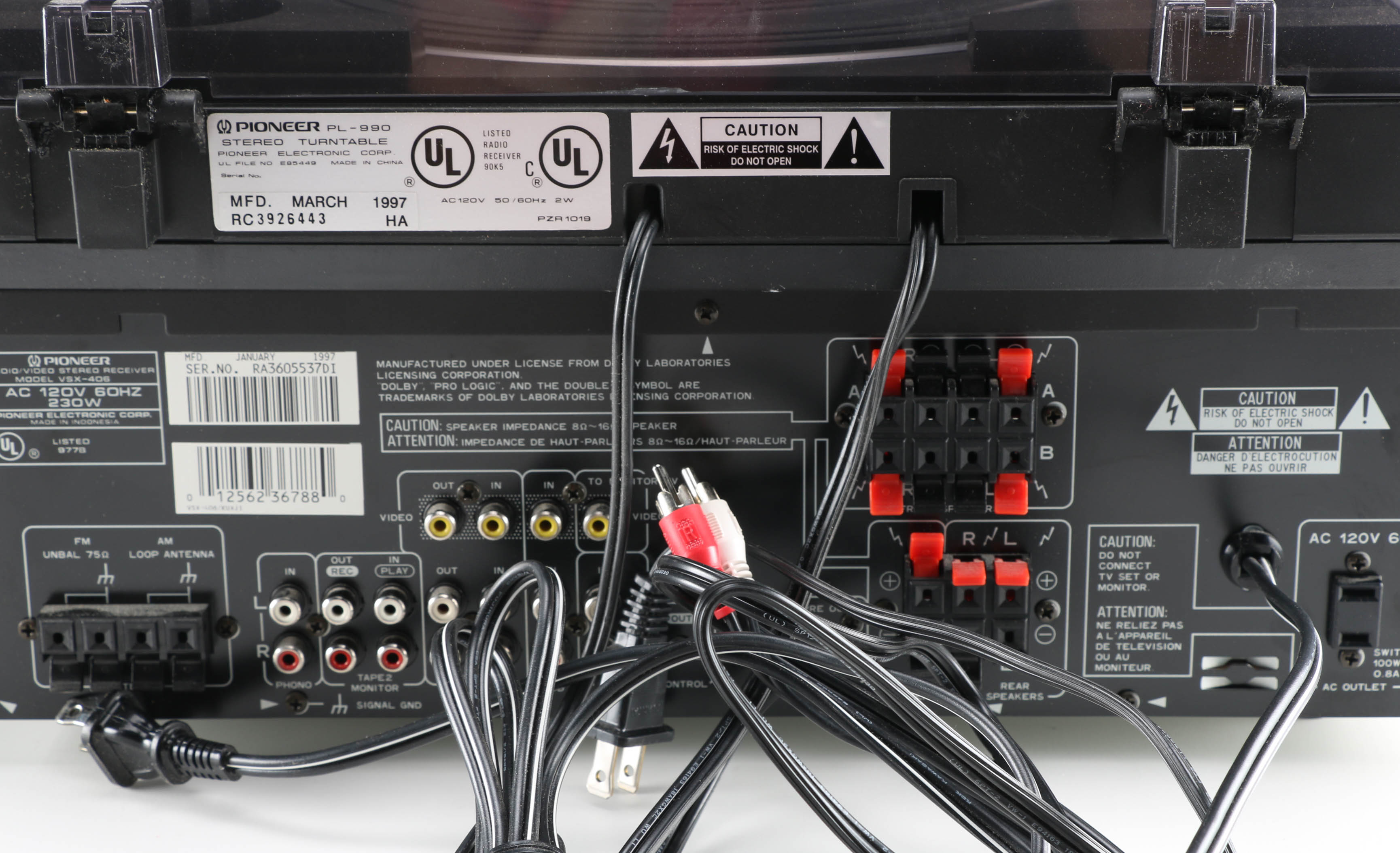 Pioneer Turntable, Receiver and Other Stereo Components