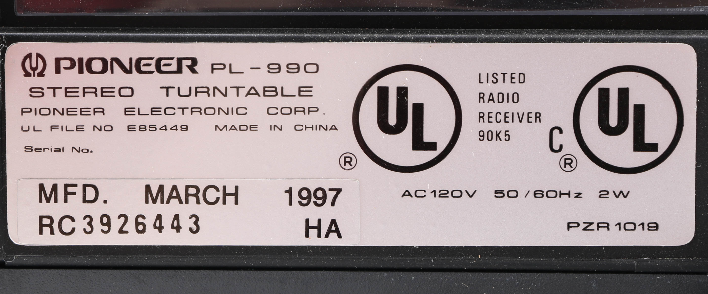 Pioneer Turntable, Receiver and Other Stereo Components