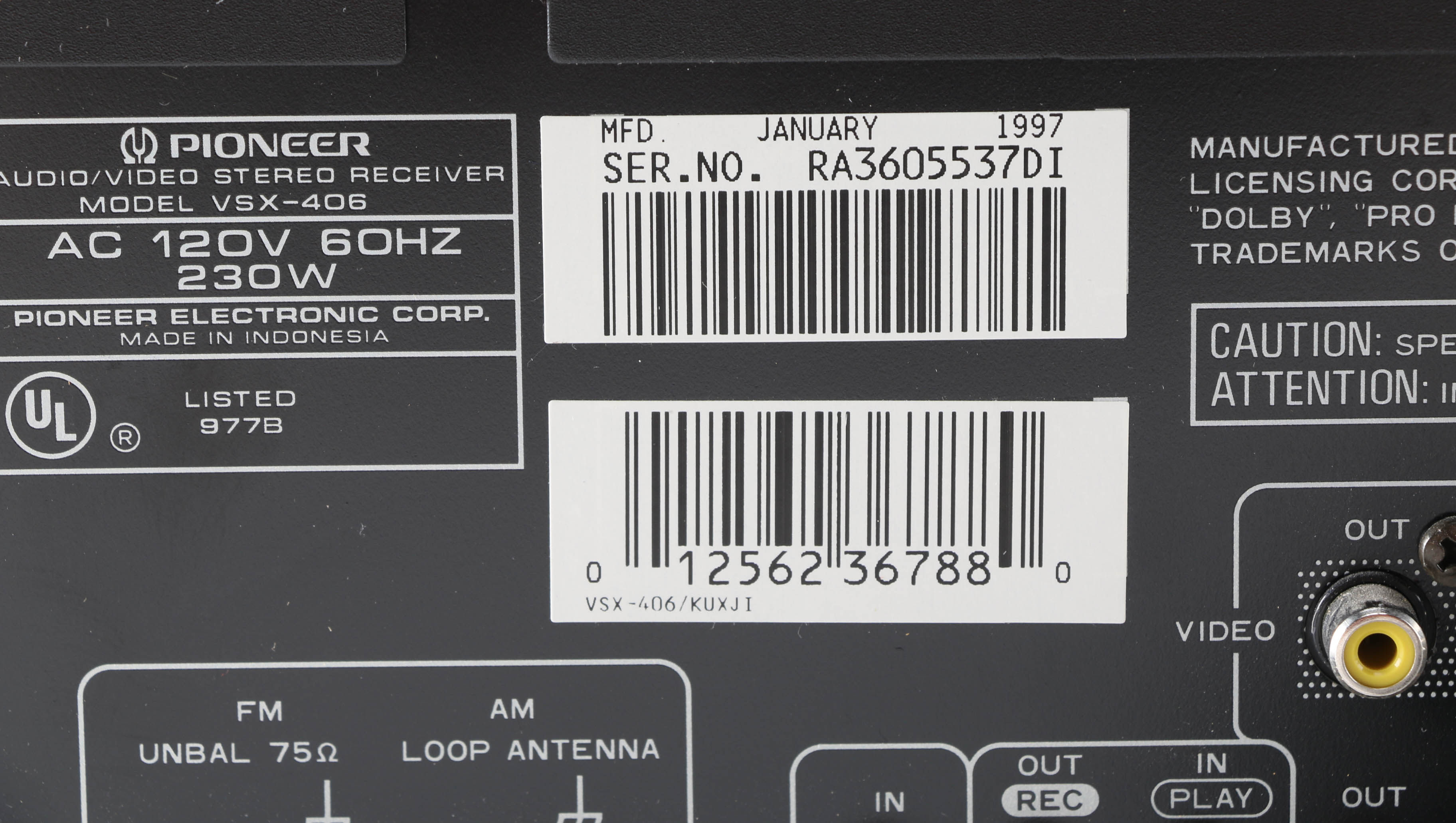 Pioneer Turntable, Receiver and Other Stereo Components