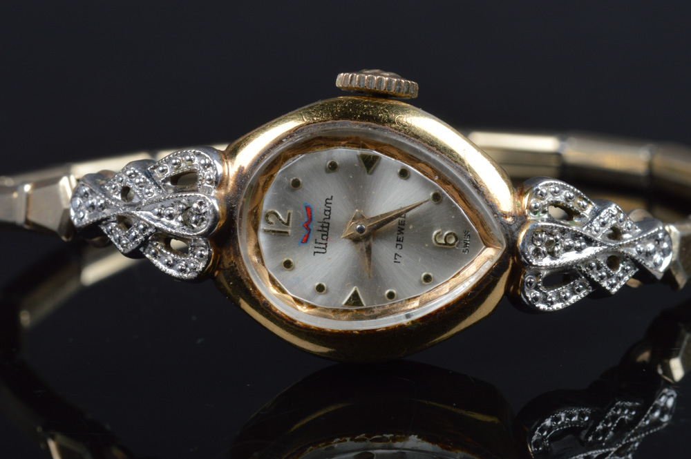 Antique Waltham Ladies' Gold Plated and Diamond Watch