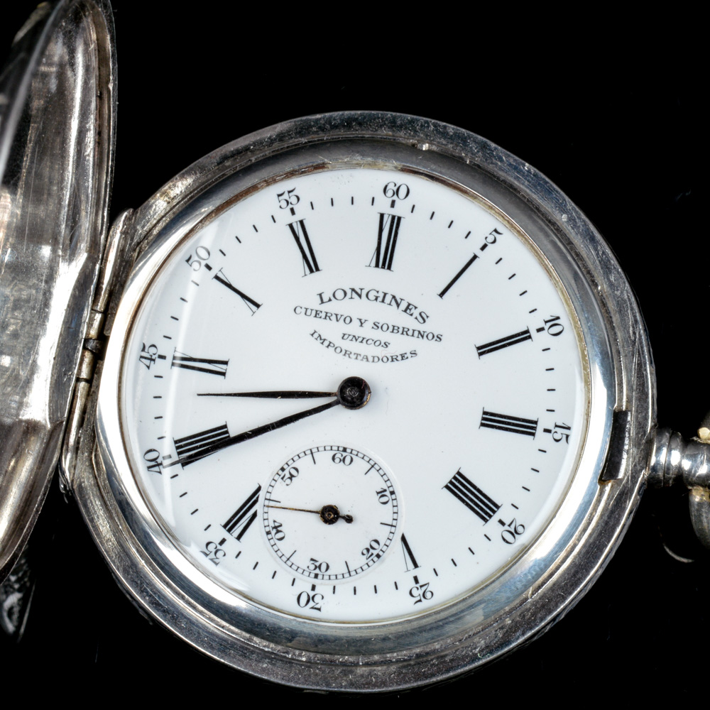 14K Rose Gold and Coin Silver Longines Pocket Watch Circa 1917