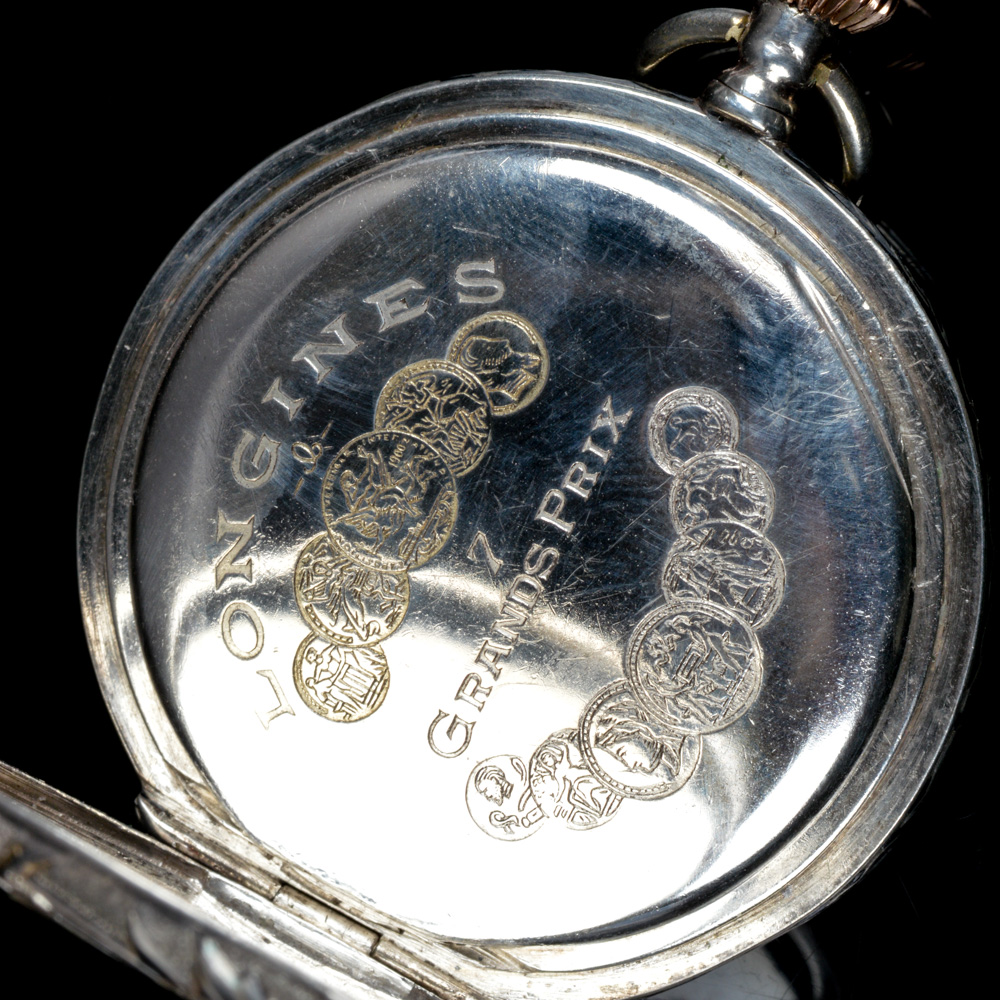 14K Rose Gold and Coin Silver Longines Pocket Watch Circa 1917