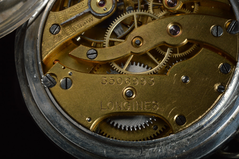 14K Rose Gold and Coin Silver Longines Pocket Watch Circa 1917