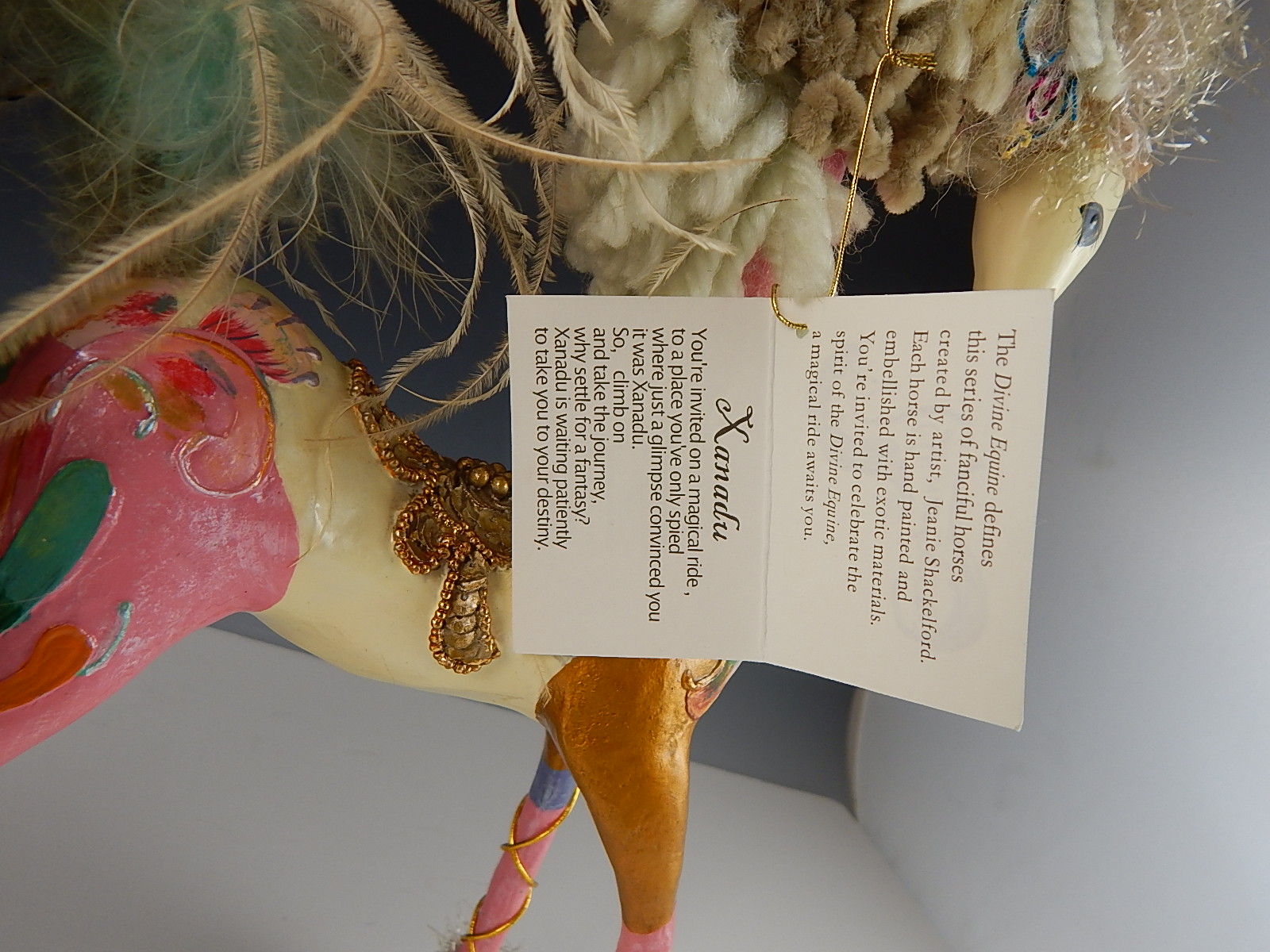 Signed 'Xanadu' J. Shackelford Hand Painted Horse Figurine