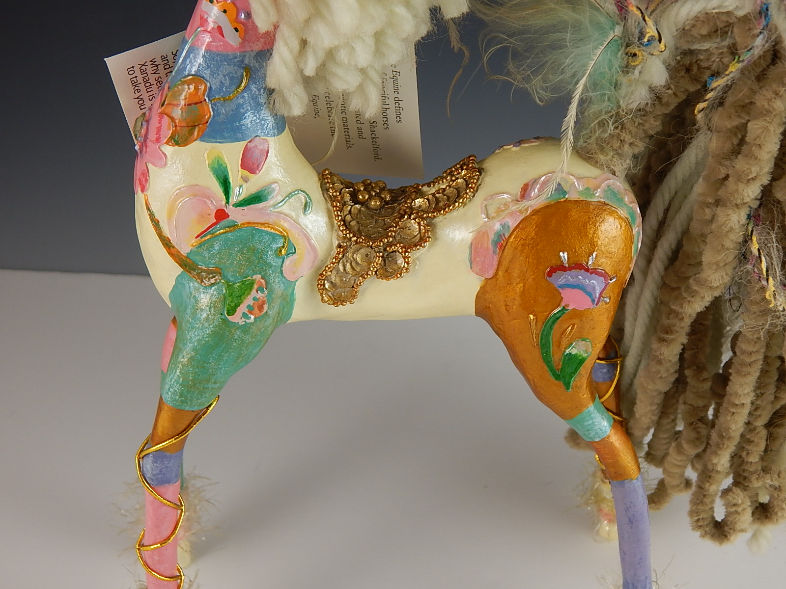 Signed 'Xanadu' J. Shackelford Hand Painted Horse Figurine