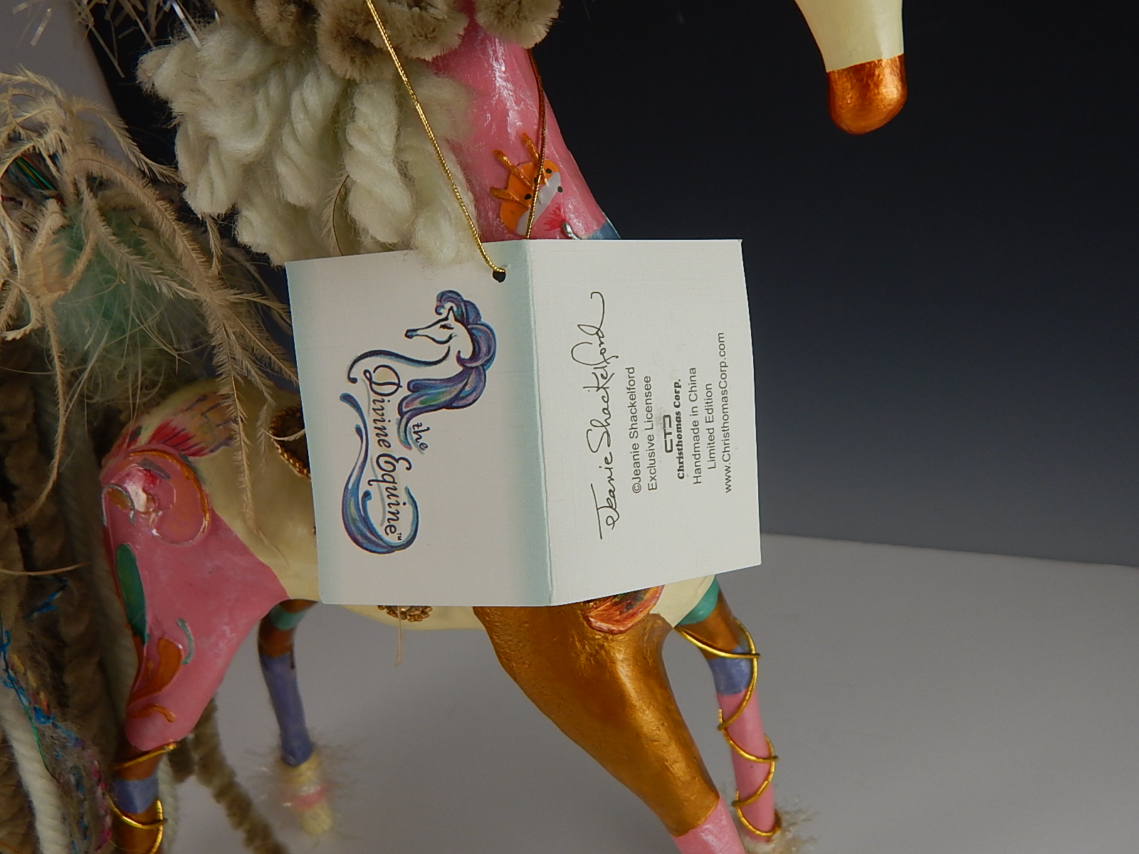 Signed 'Xanadu' J. Shackelford Hand Painted Horse Figurine