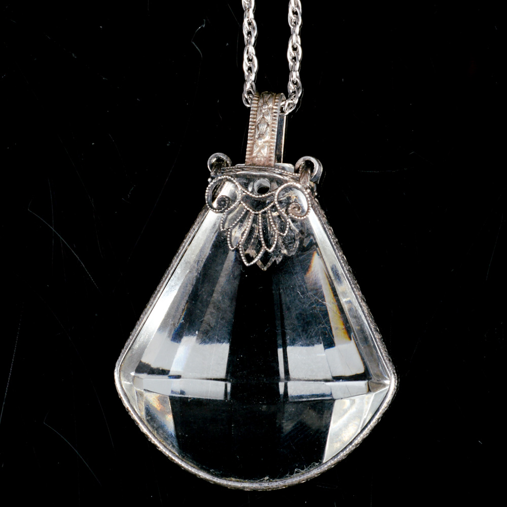 Sterling Silver and Quartz Pendant Necklace