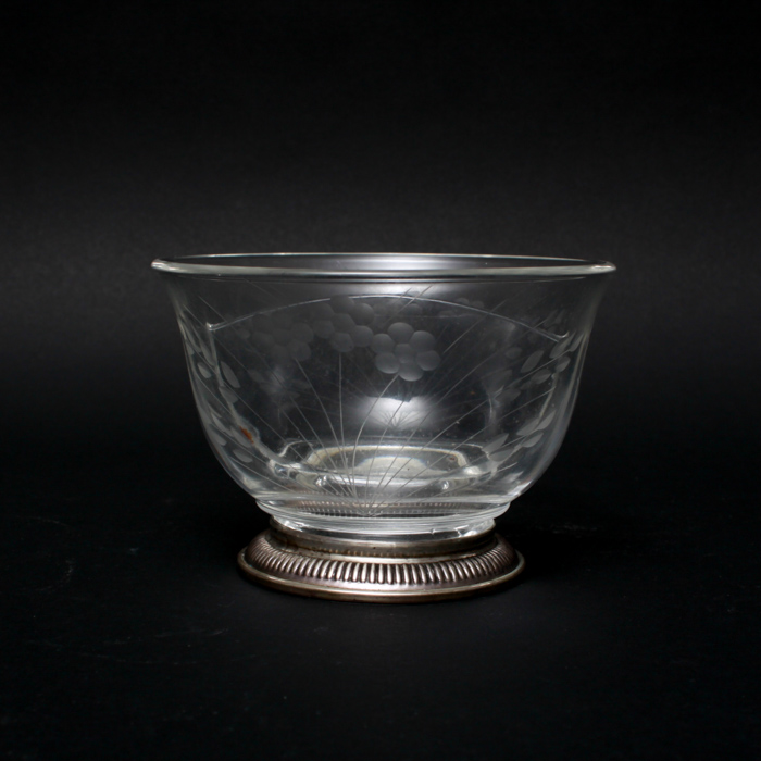 Sterling Silver and Glass Divided Bowl
