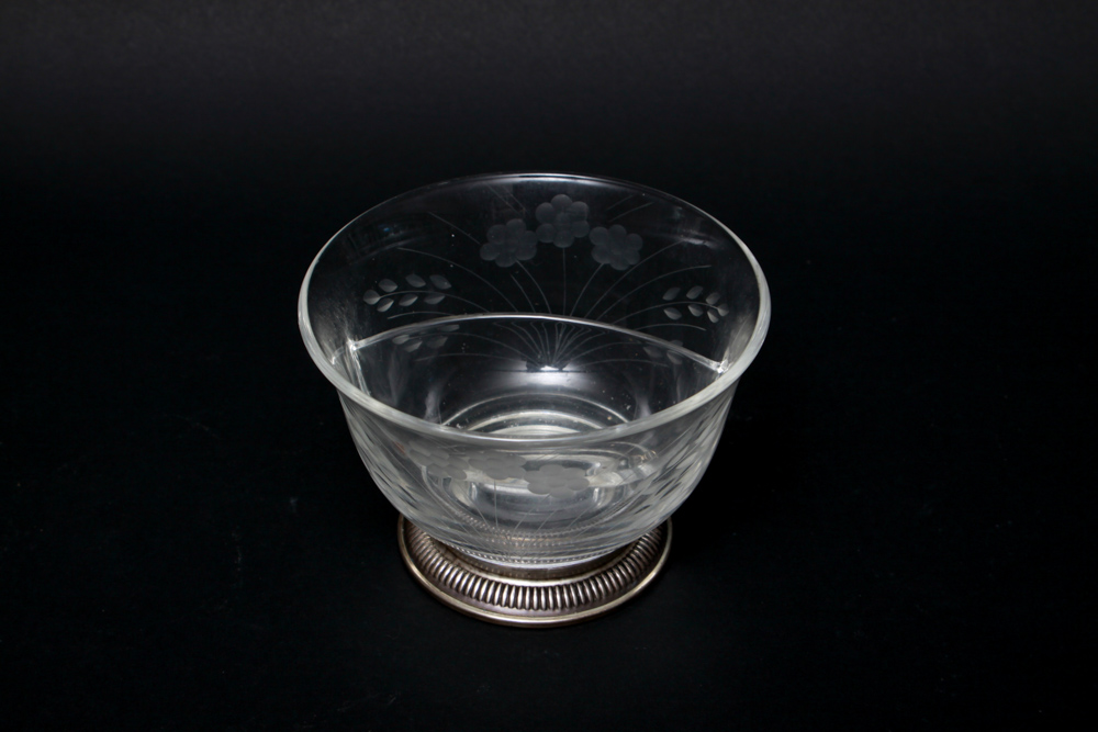 Sterling Silver and Glass Divided Bowl