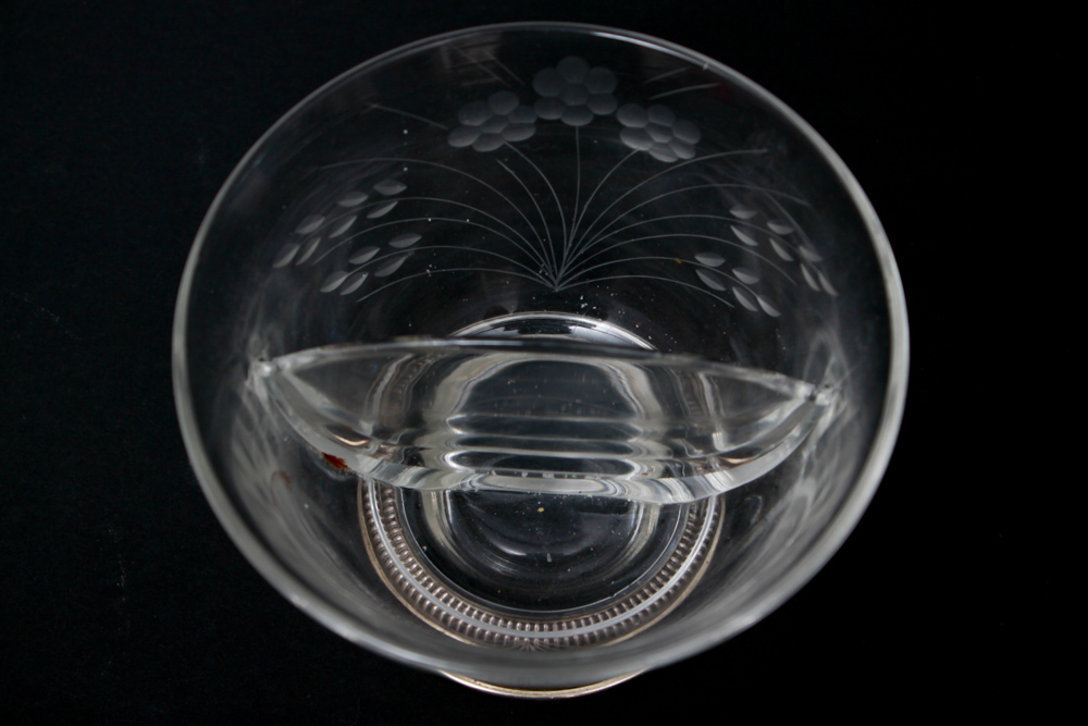 Sterling Silver and Glass Divided Bowl