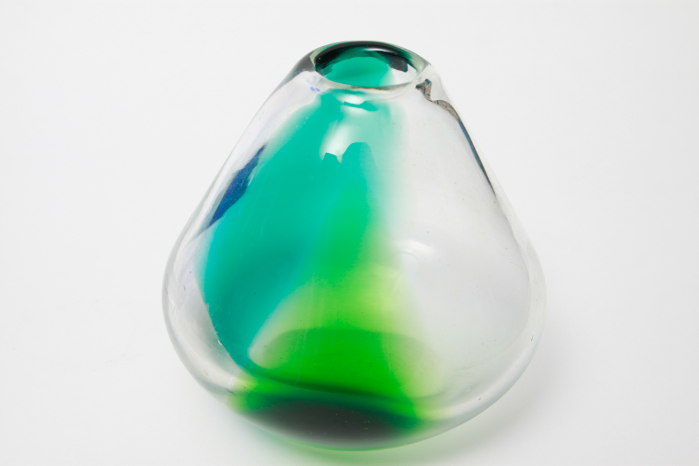 Green and Blue Glass Décor