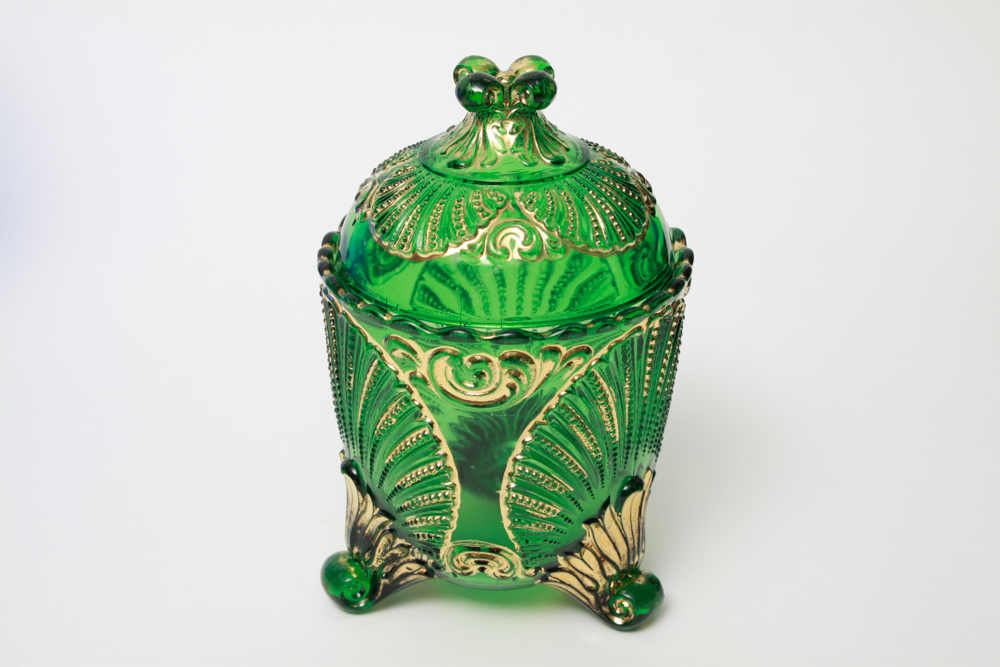 Green and Blue Glass Décor