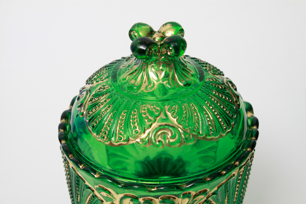 Green and Blue Glass Décor