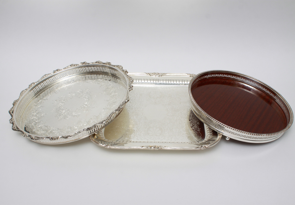 Collection of Silver Plate Trays