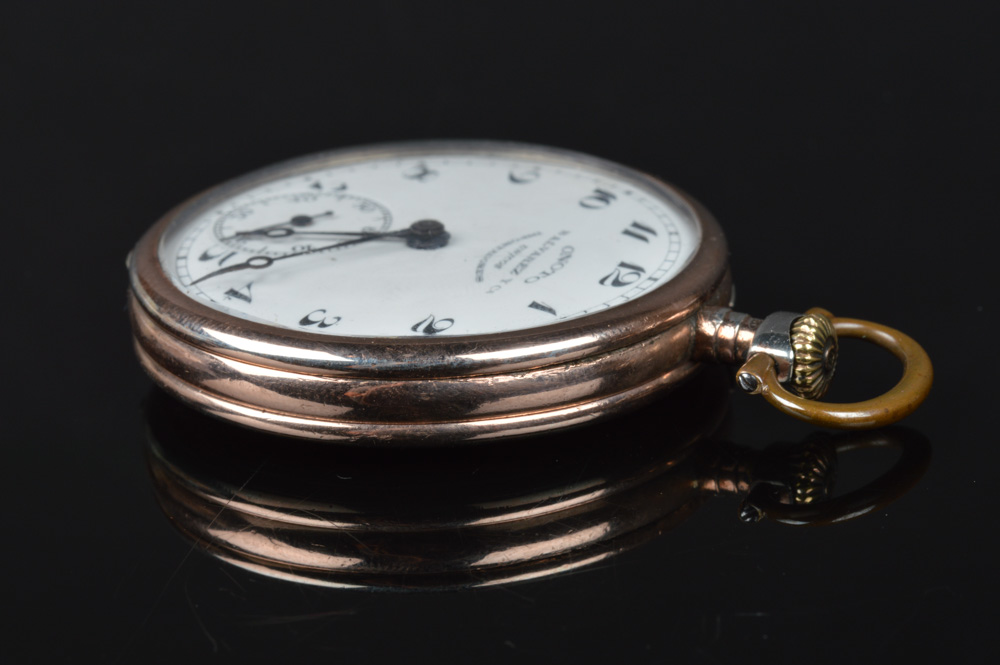 0.900 Silver Onoto European Niello Case Pocket Watch