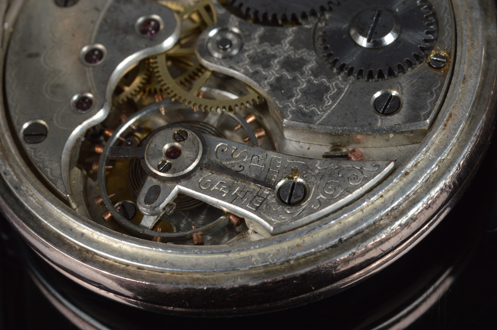 0.900 Silver Onoto European Niello Case Pocket Watch