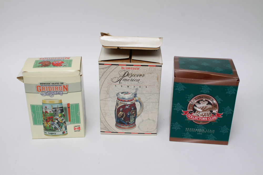 Budweiser Collectible Beer Steins