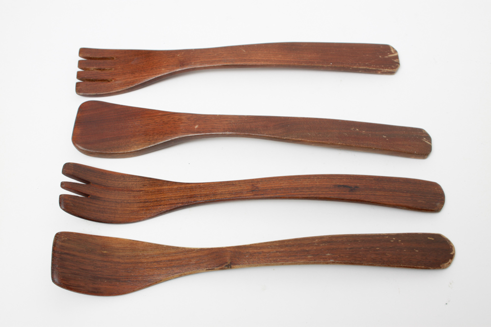 Collection of Wooden Serving Pieces
