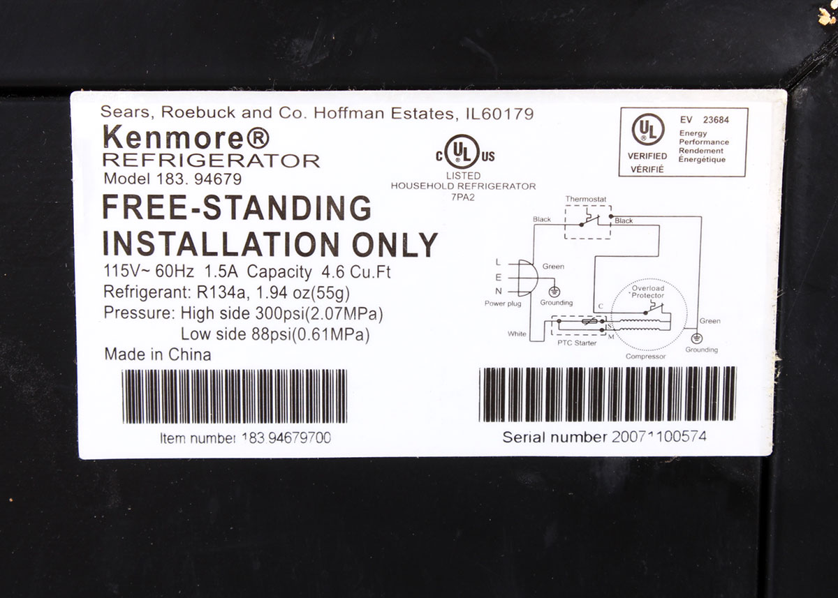 Kenmore Compact Refridgerator