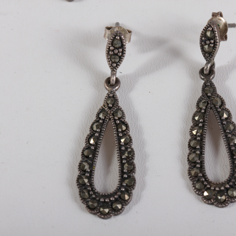 Vintage Sterling and Marcasite Earrings