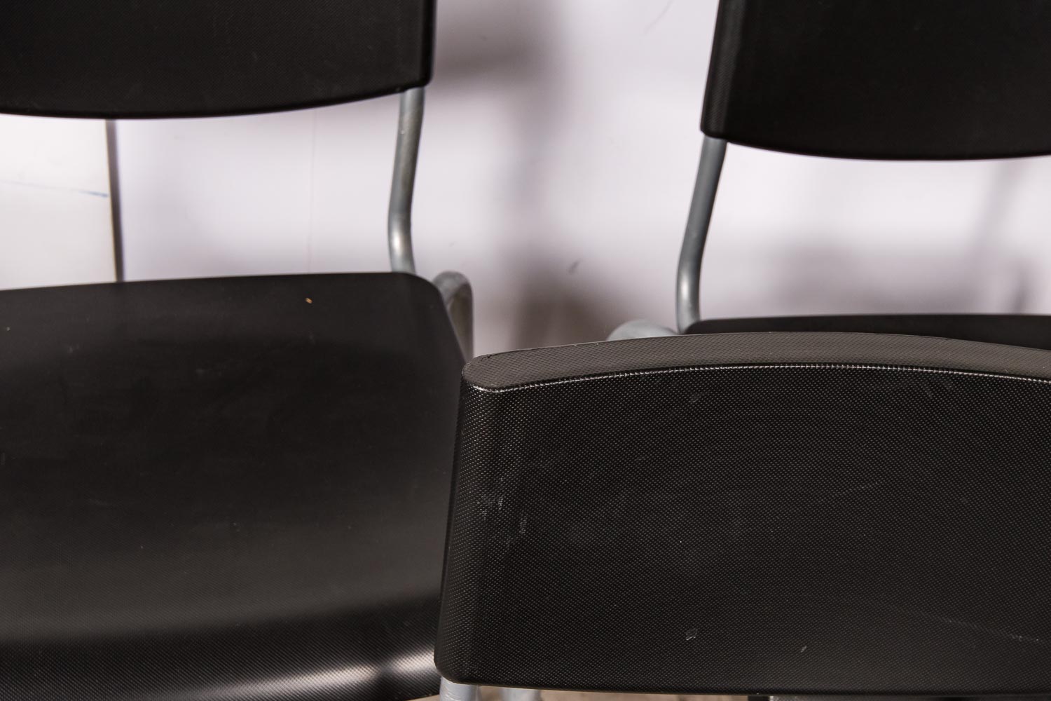 Contemporary IKEA Metal and Plastic Bar Stools