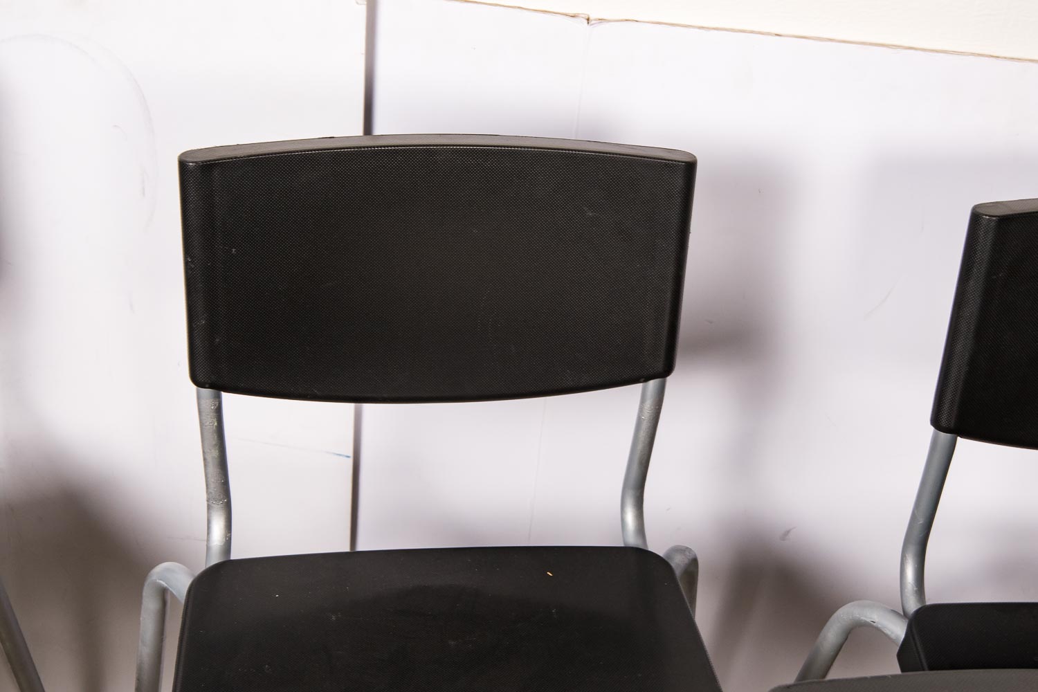 Contemporary IKEA Metal and Plastic Bar Stools