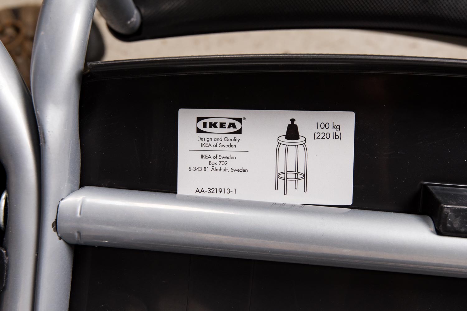 Contemporary IKEA Metal and Plastic Bar Stools