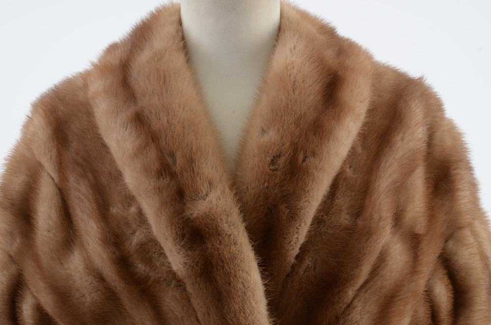 1950s Vintage Emba Natural Brown Mutation Mink John Ross Originals Stole