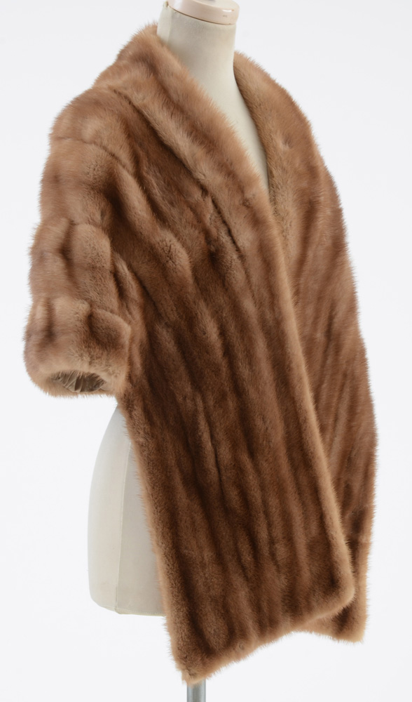1950s Vintage Emba Natural Brown Mutation Mink John Ross Originals Stole