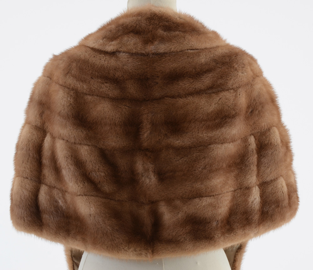 1950s Vintage Emba Natural Brown Mutation Mink John Ross Originals Stole