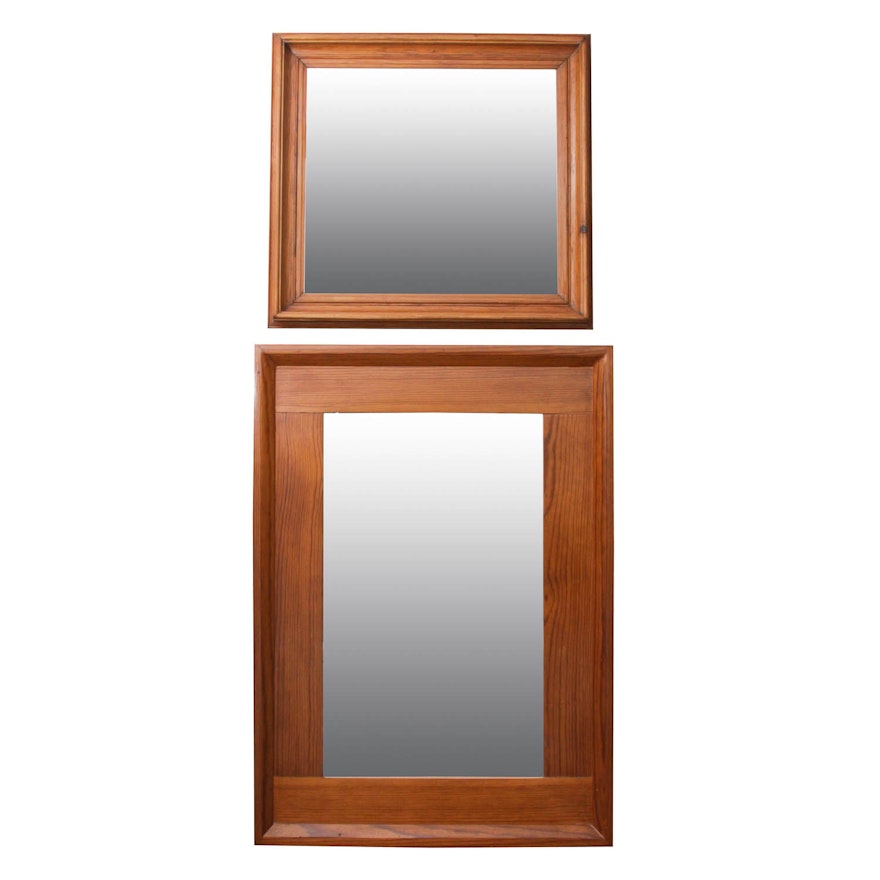Pair of Pine Wall Mirrors
