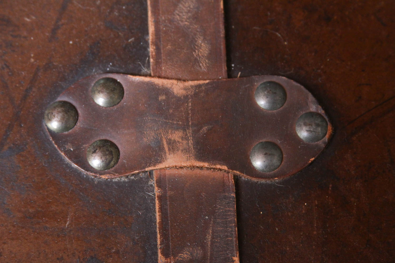 Antique H.W. Rountree & Bro. Leather Steamer Trunk