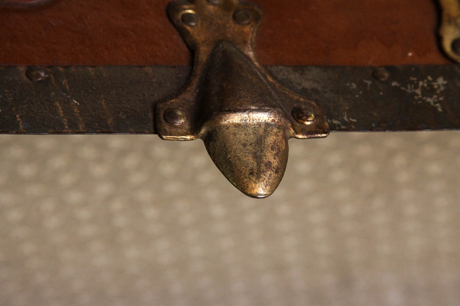 Antique H.W. Rountree & Bro. Leather Steamer Trunk