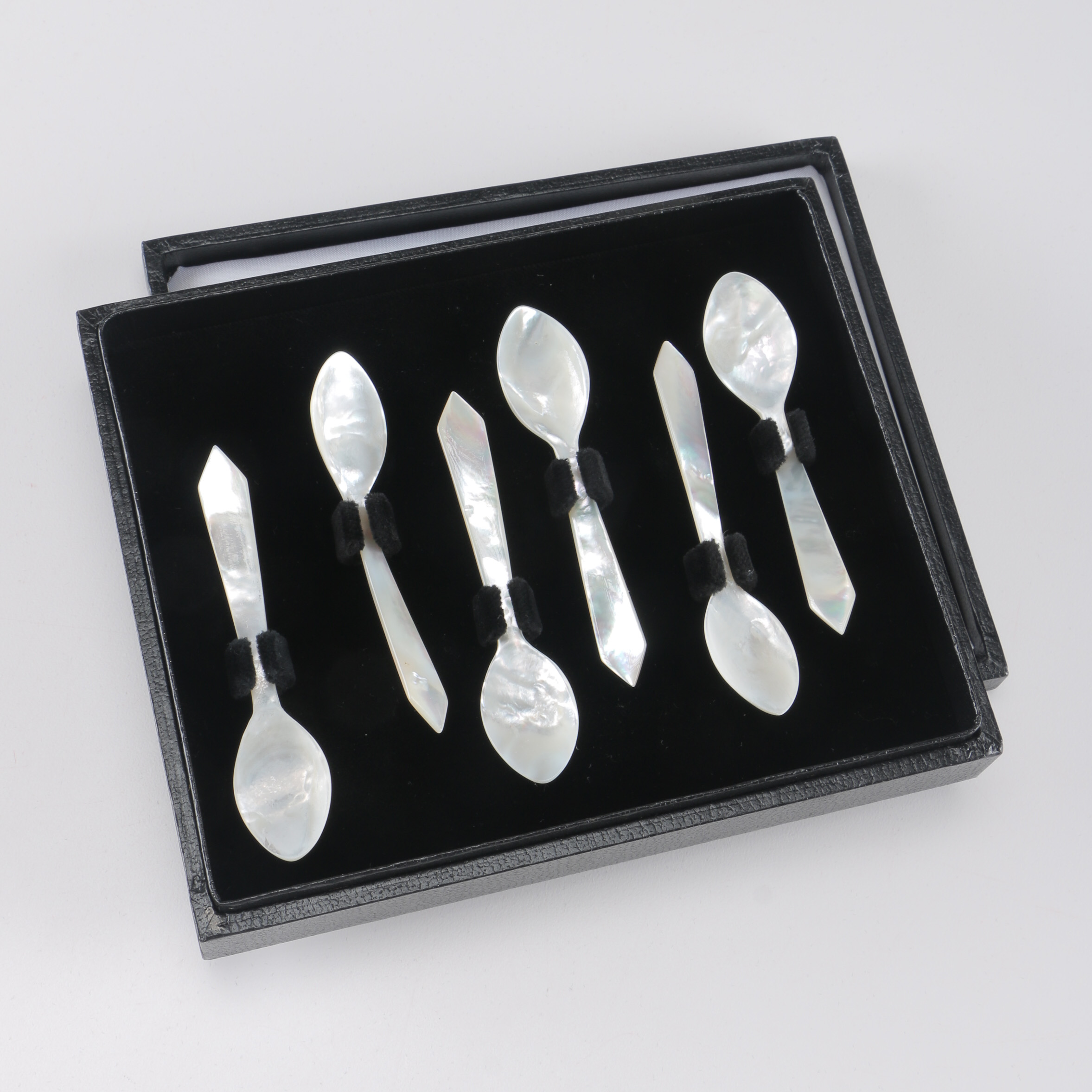 Late 20th Century Mother of Pearl Oyster Spoons by G. Lorenzi