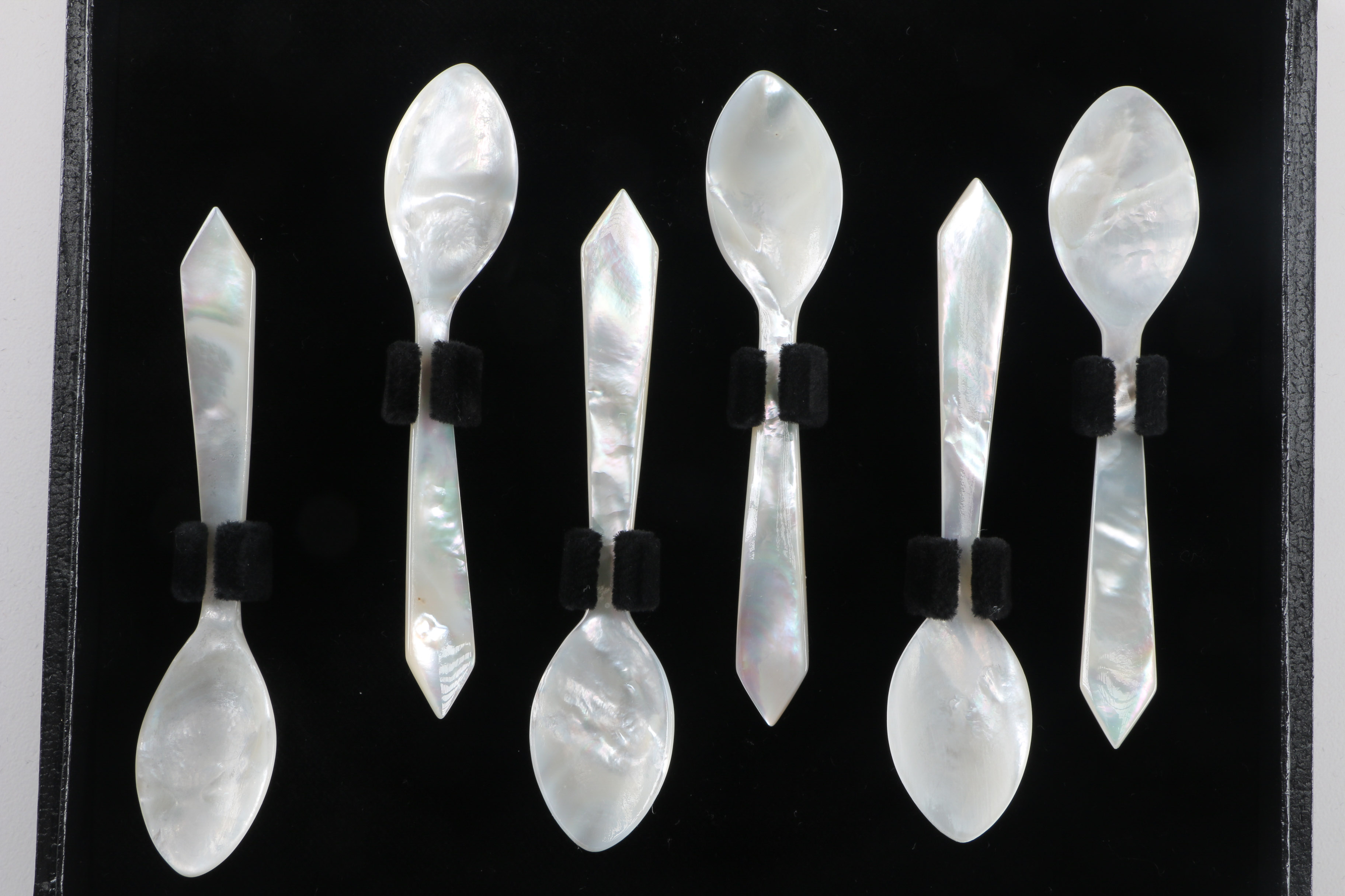 Late 20th Century Mother of Pearl Oyster Spoons by G. Lorenzi