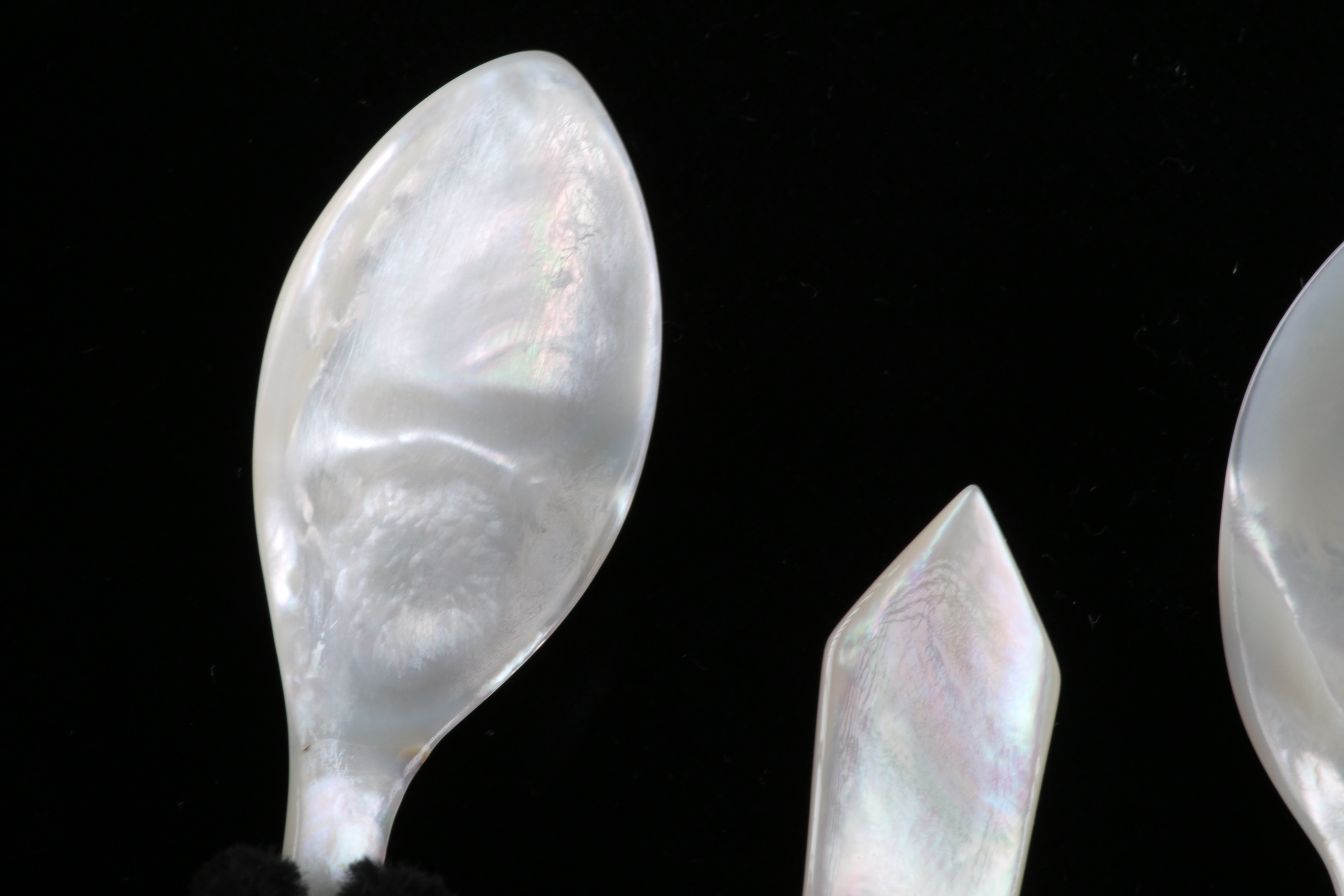 Late 20th Century Mother of Pearl Oyster Spoons by G. Lorenzi