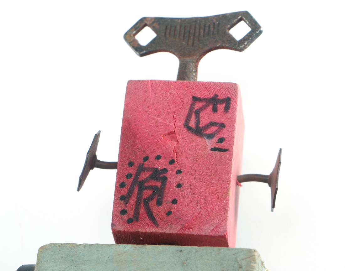 Kent Greenbaum Recycled Parts Robot Sculpture #907 "Fly-Wheel"