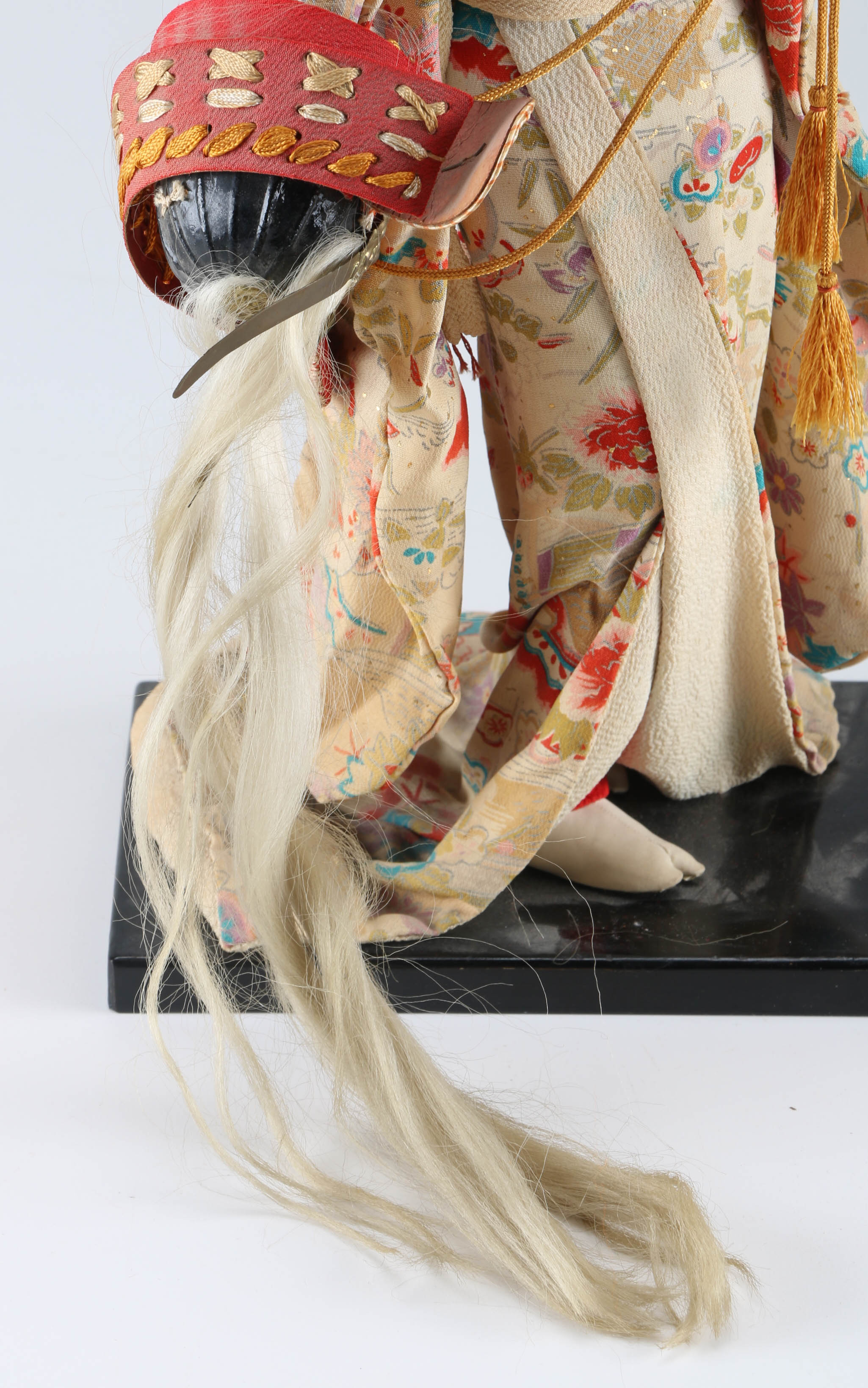 Japanese Kyugetsu Doll and Silk Artwork