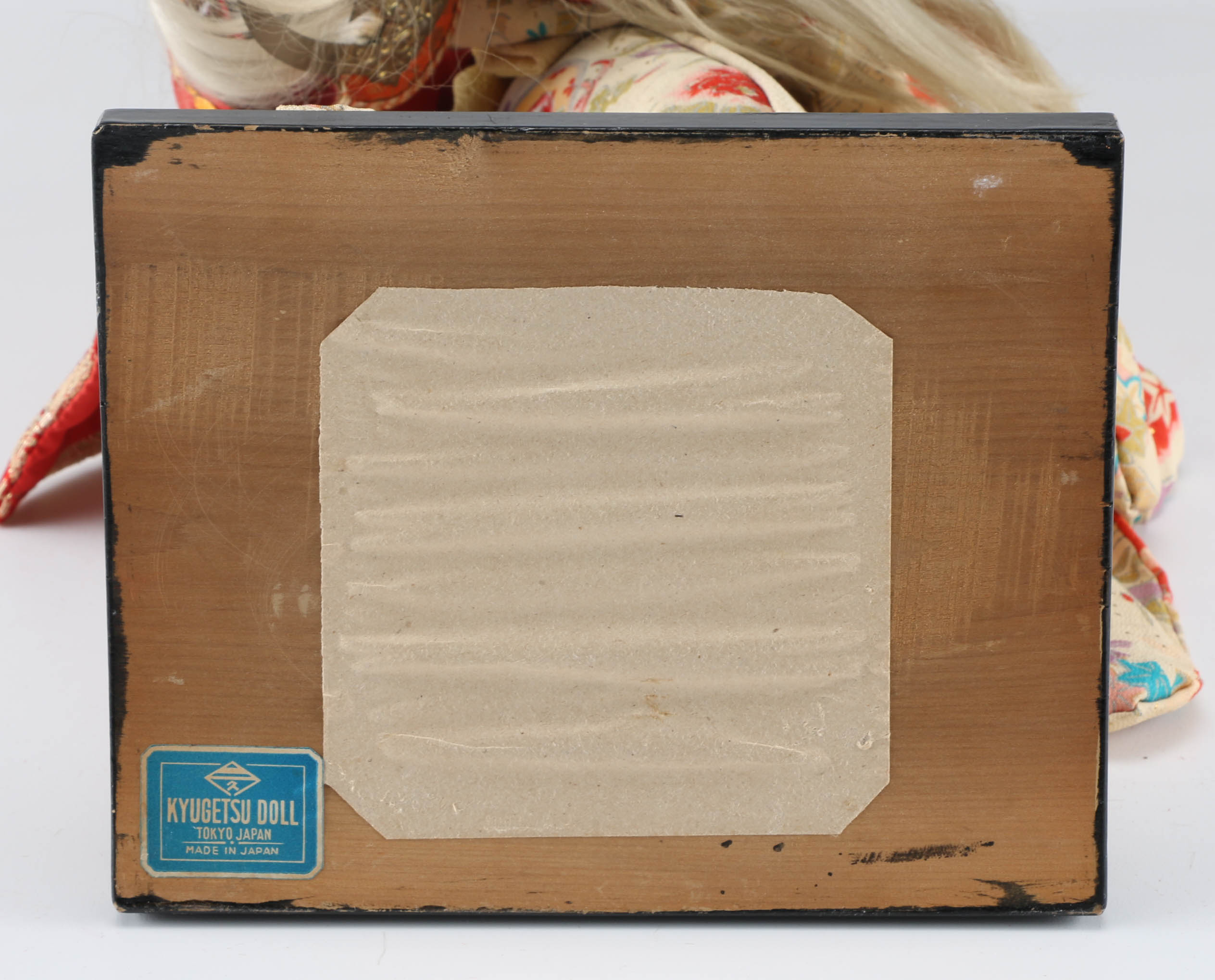 Japanese Kyugetsu Doll and Silk Artwork