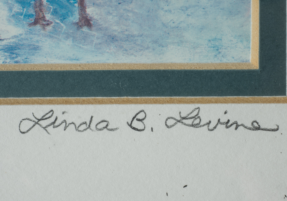 Linda Levine "Make Way for Ducklings Sculpture-Boston" Lithograph