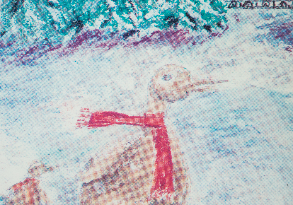 Linda Levine "Make Way for Ducklings Sculpture-Boston" Lithograph