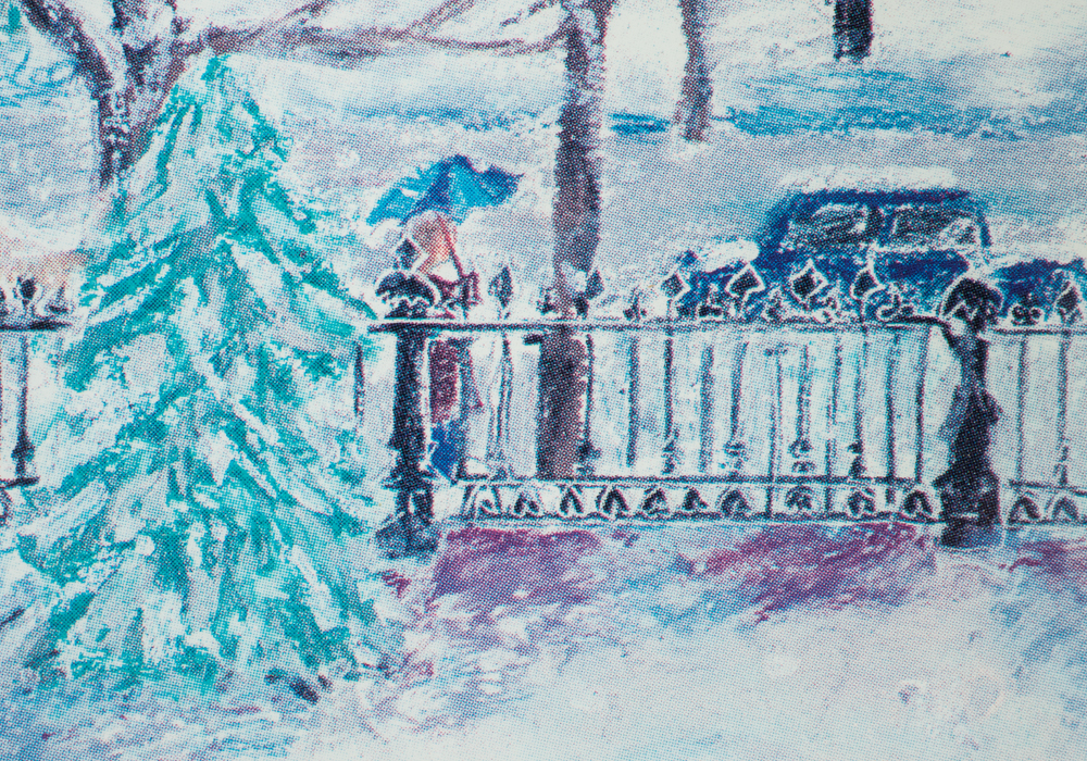 Linda Levine "Make Way for Ducklings Sculpture-Boston" Lithograph