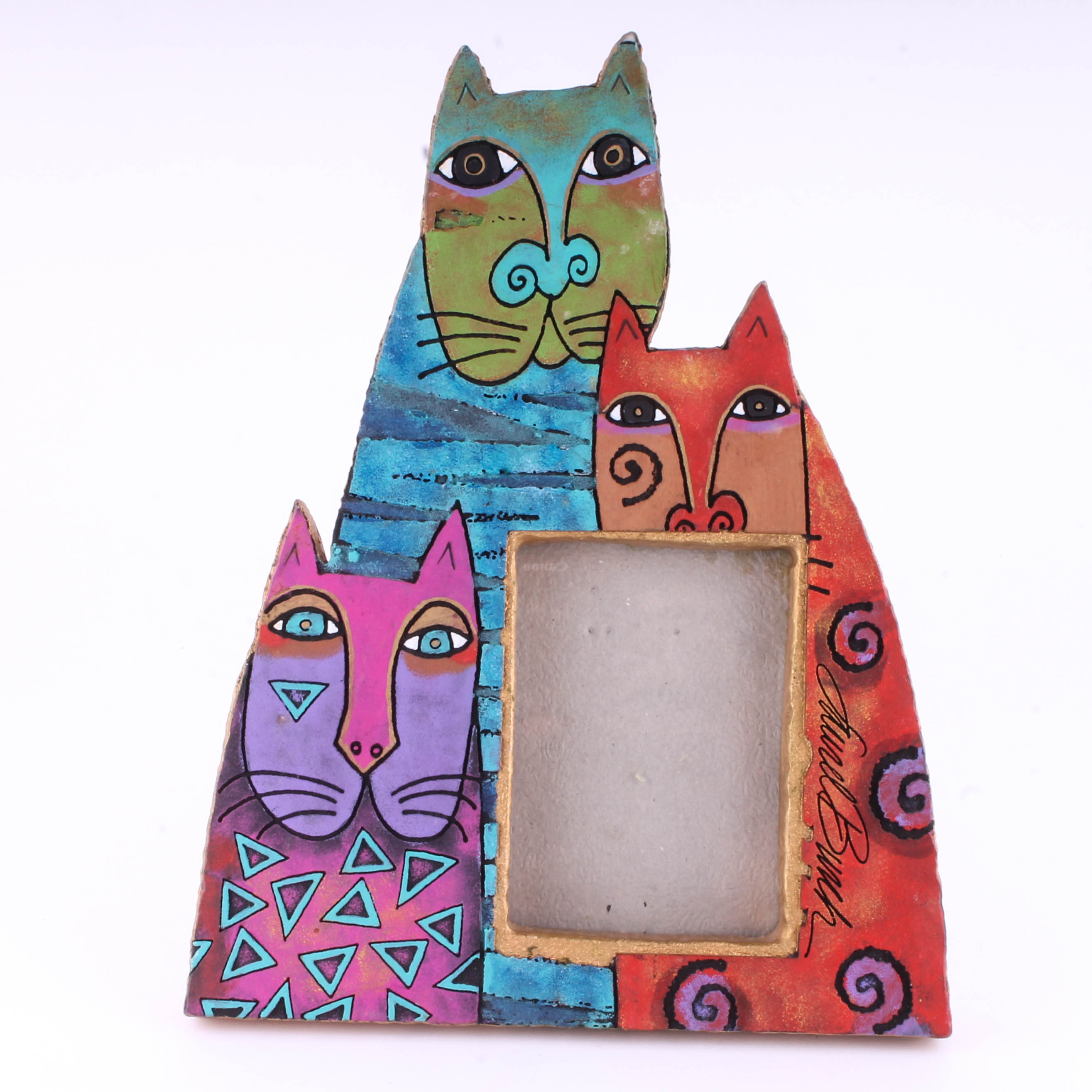Assortment of Colorful Cat Decor