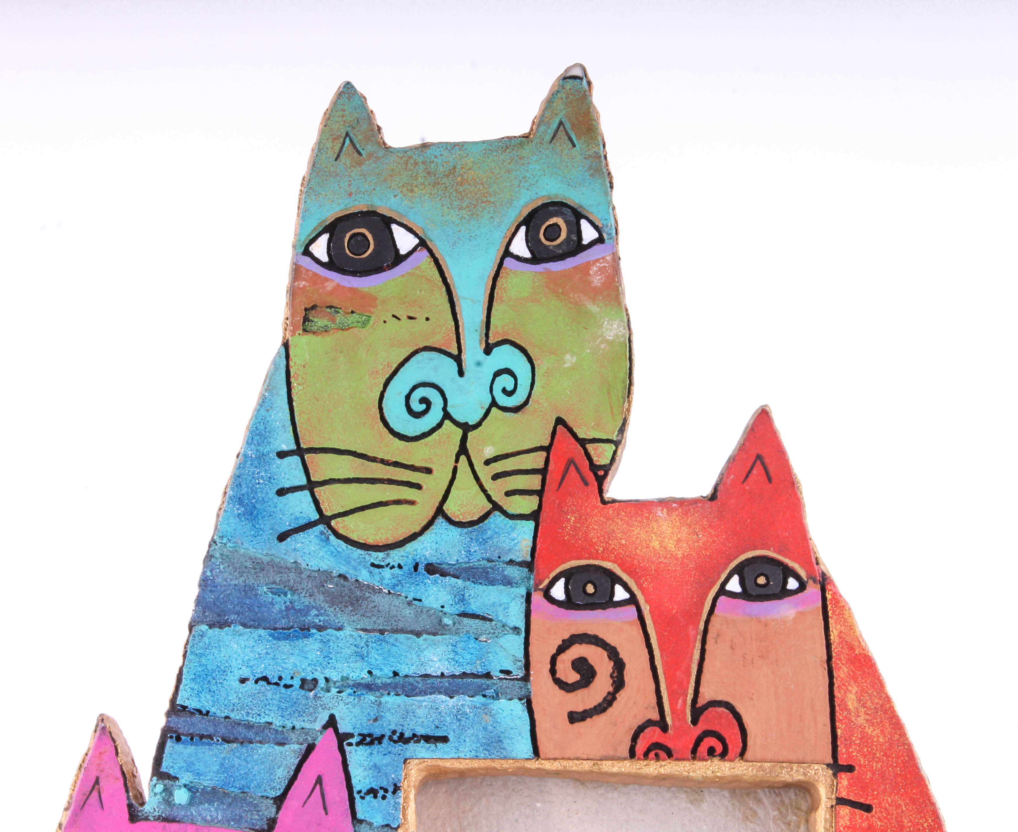 Assortment of Colorful Cat Decor