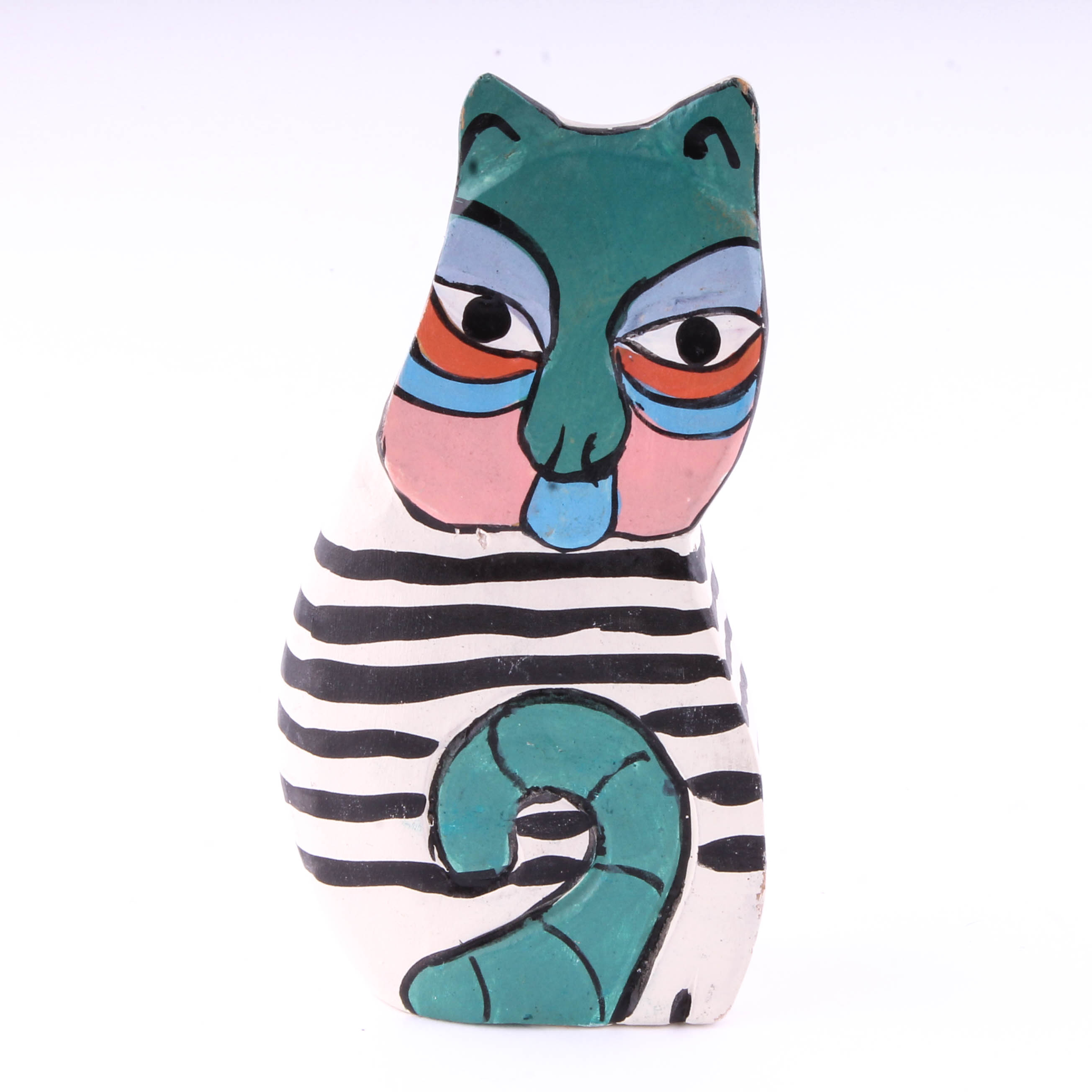 Assortment of Colorful Cat Decor