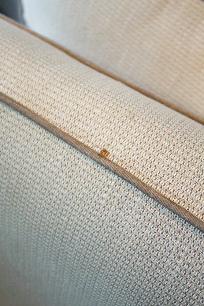 Ethan Allen Upholstered Chair and Ottoman